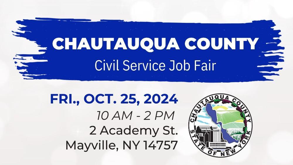 Chautauqua County Hosting Inaugural Civil Service Job Fair October 25th