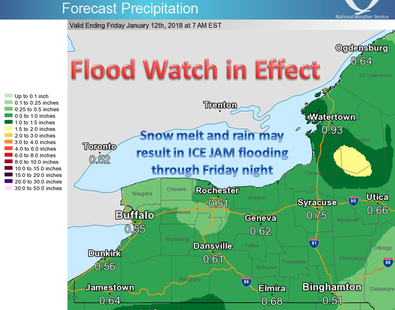 Flood and Winter Storm Watches remain in effect Chautauqua Today