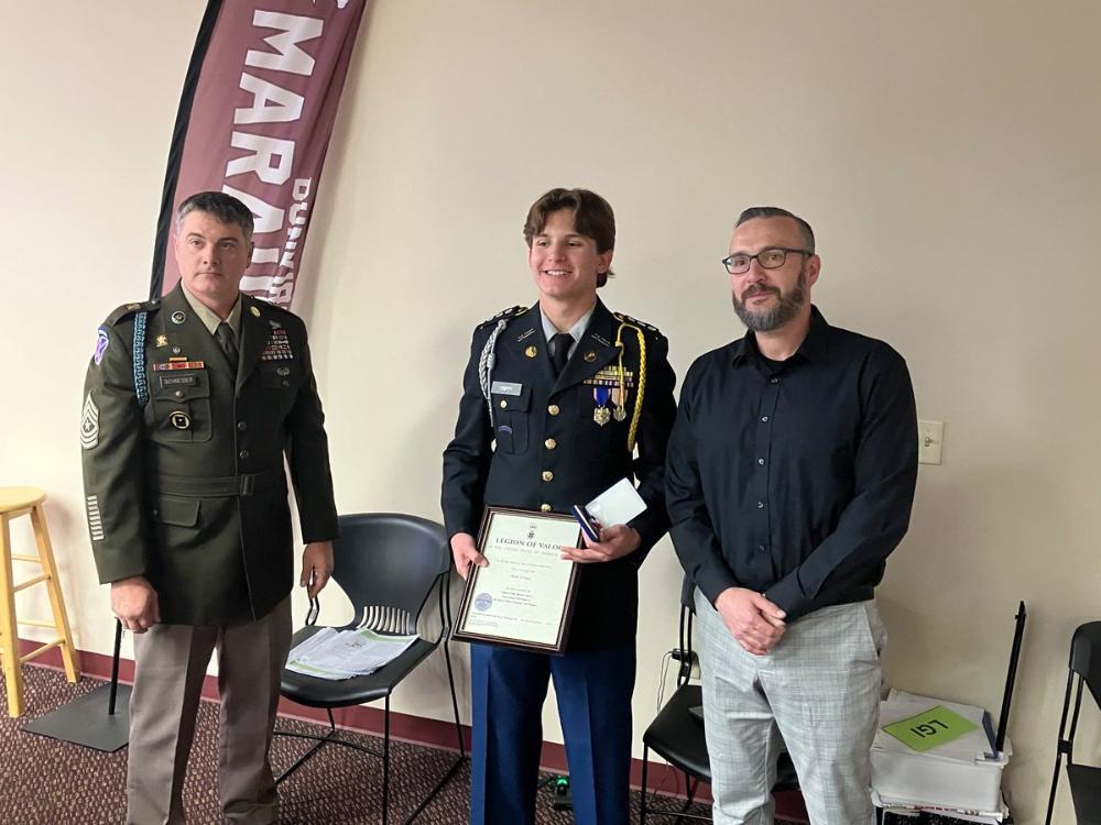 Dunkirk High School Senior Receives Legion of Valor Bronze Cross