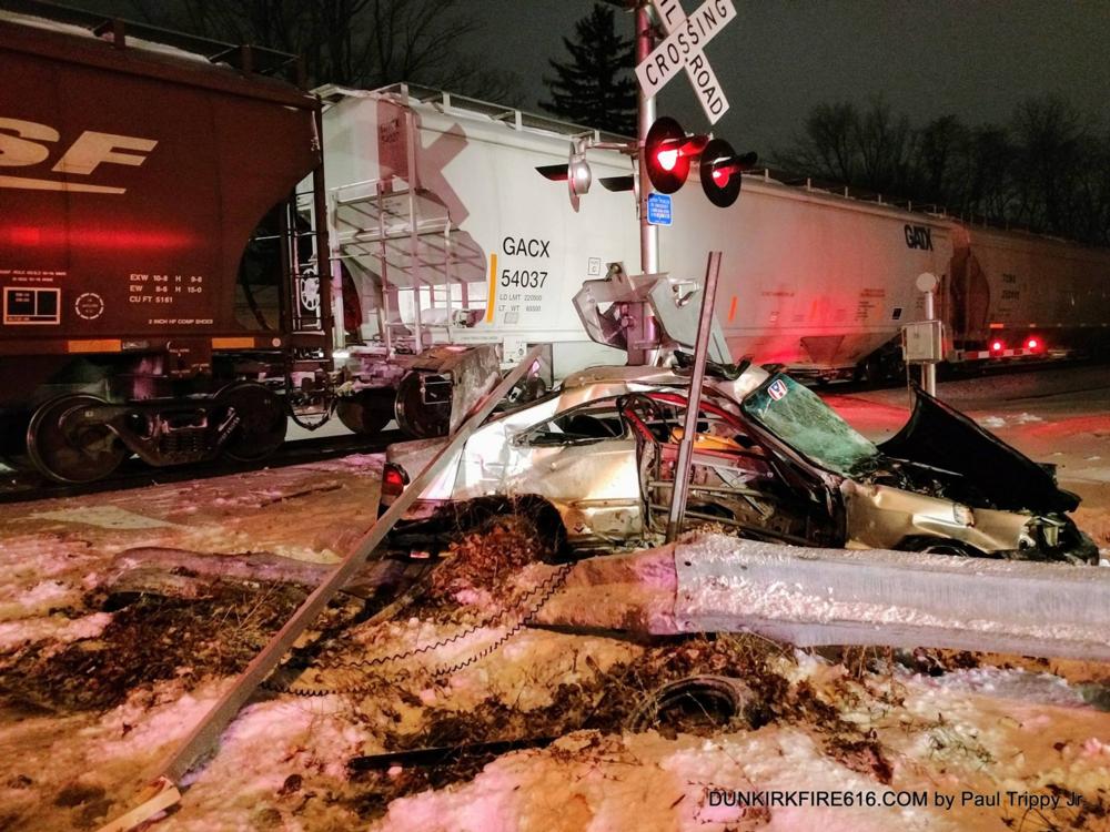Freight train hits car in Dunkirk Chautauqua Today