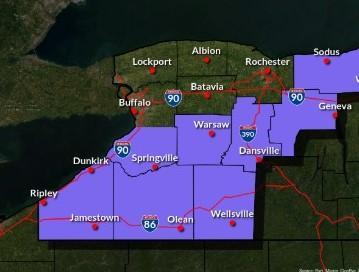 Winter Weather Advisory in Effect Through 6:00 AM Monday | Chautauqua Today