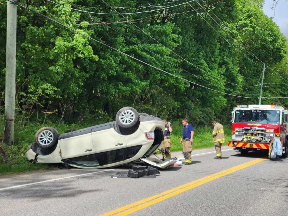 Man Hospitalized with Serious Injuries After Rollover Crash Near