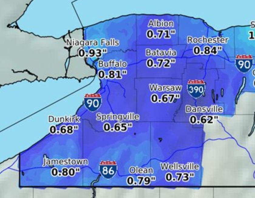 Rainfall Expected to End Western New York's Dry Spell Tonight