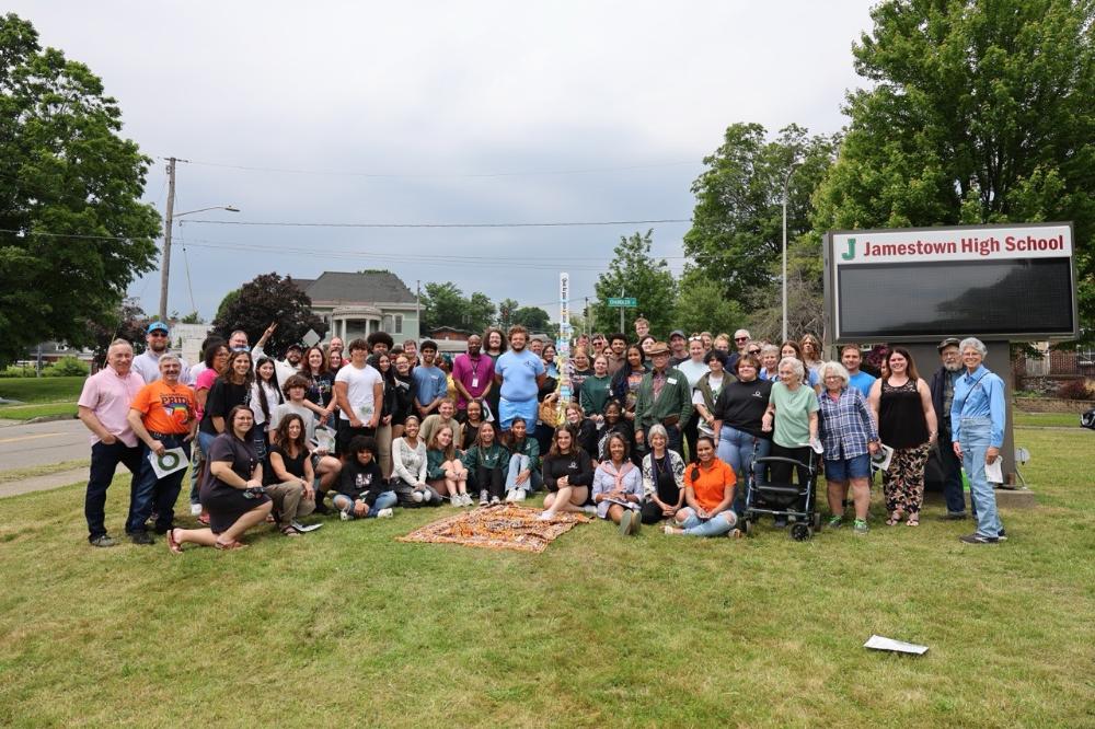 Peace Pole Dedicated at Jamestown High School Chautauqua Today