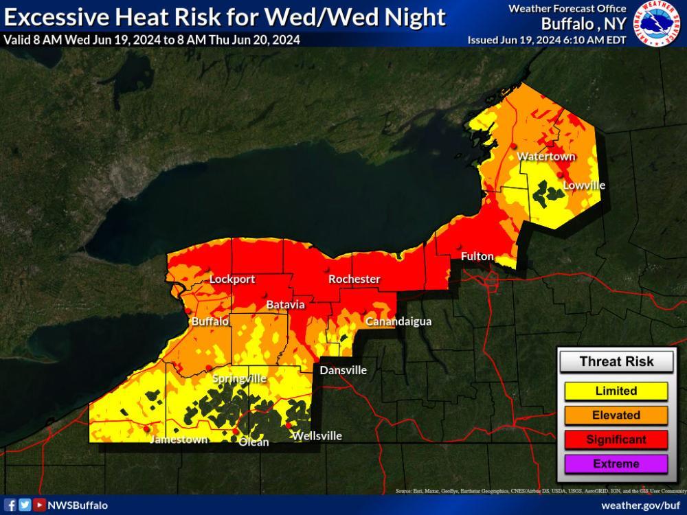 More Heat and Humidity Expected for WNY, Plus Marginal Severe Weather