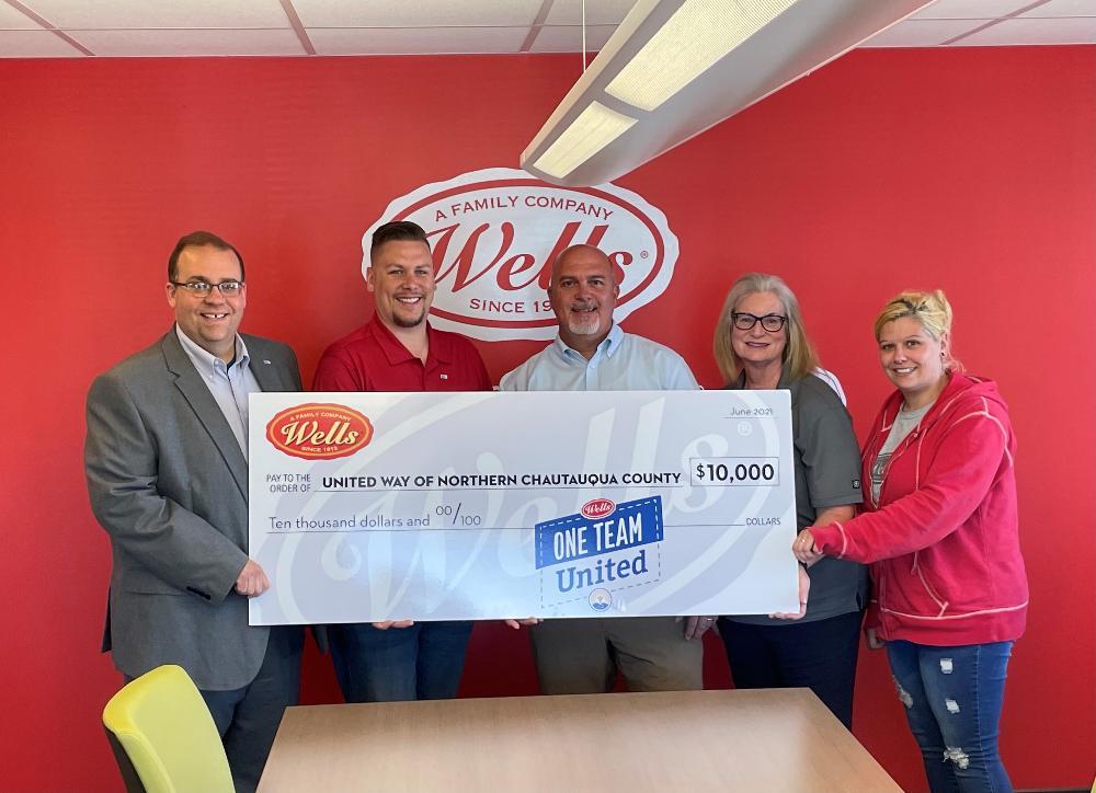Wells Enterprises makes contribution to United Way Chautauqua Today