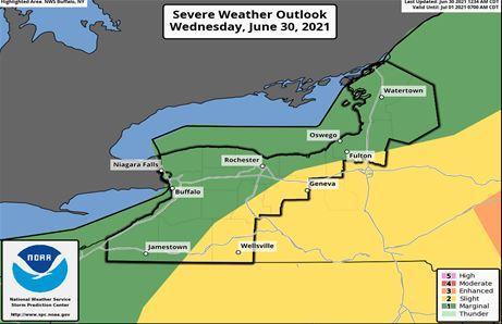 Most of WNY under marginal risk for severe weather | Chautauqua Today