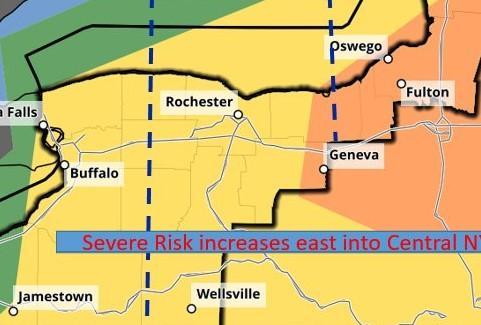 Marginal to Slight Severe Weather Risk Today for Chautauqua County ...