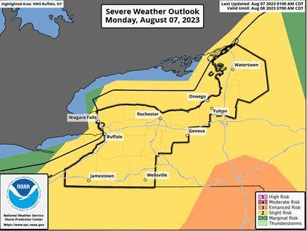 All of WNY under slight risk of severe weather | Chautauqua Today