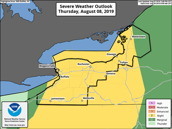 WNY under a slight risk for severe weather | Chautauqua Today