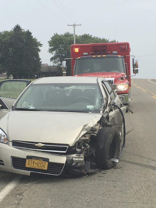 Police Respond to CarTruck Accident in Town of Pomfret Chautauqua Today