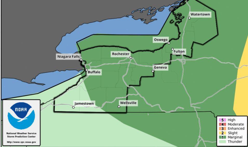 Marginal risk of severe storms across portions of WNY | Chautauqua Today