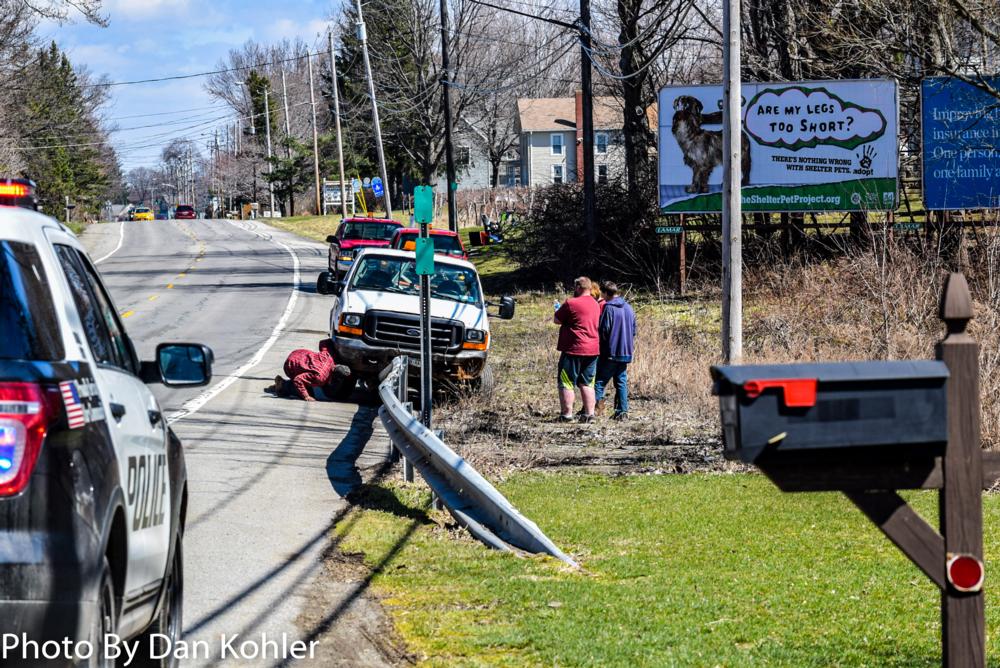 Pickup Truck Driver Crashes into Guardrail in Fredonia Chautauqua Today