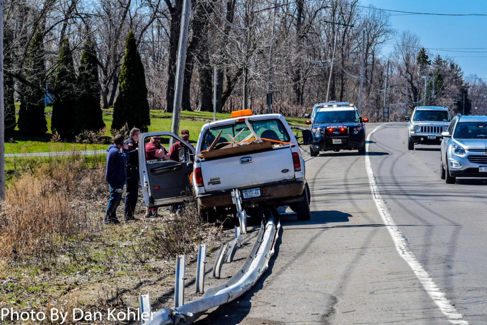 Pickup Truck Driver Crashes into Guardrail in Fredonia Chautauqua Today