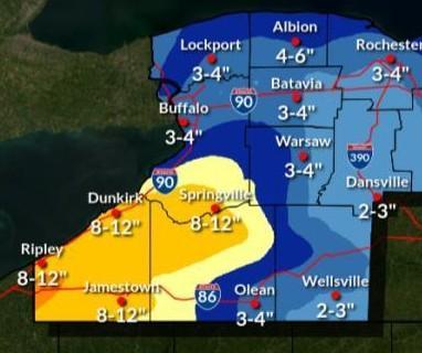 NWS Issues Lake Effect Snow Warning for the Weekend | Chautauqua Today
